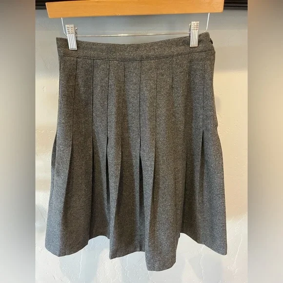 Pristine vintage 100% wool Pleated Skirt size size 6 - Picture 7 of 7